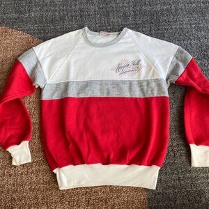 VTG Niagara Falls Canada Tourist Sweater Colorblock Small